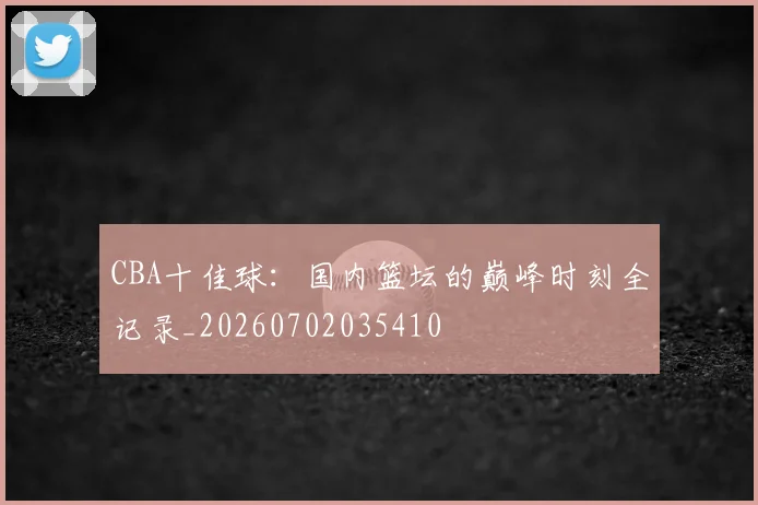 CBA十佳球:国内篮坛的巅峰时刻全记录_20260702035410
